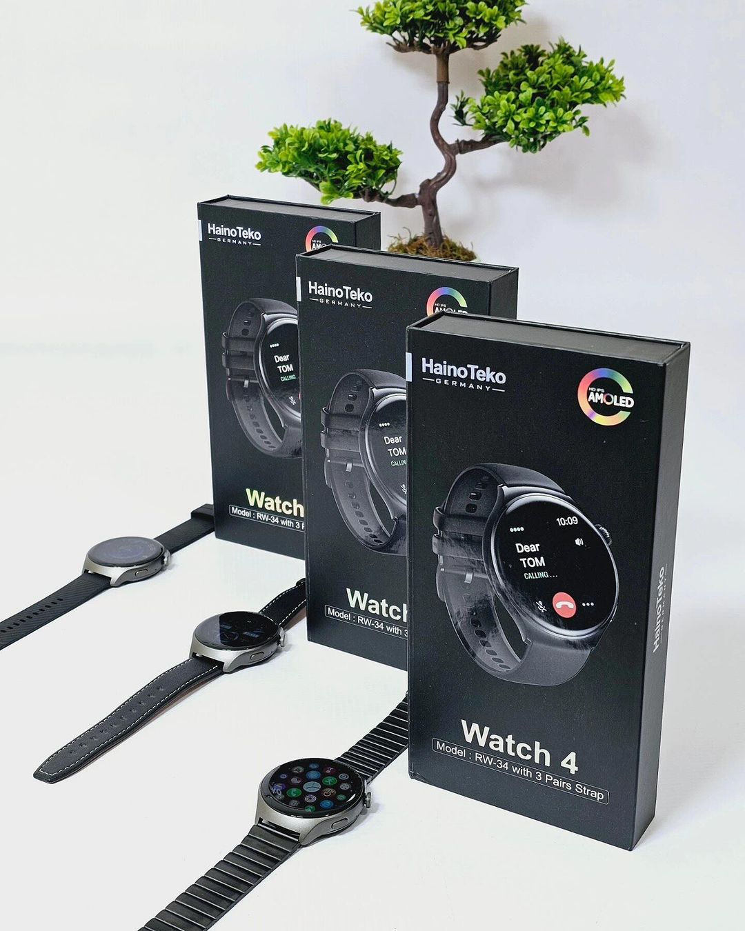 Hainoteko RW-34 with 3 Pairs Strap بضمان سنه