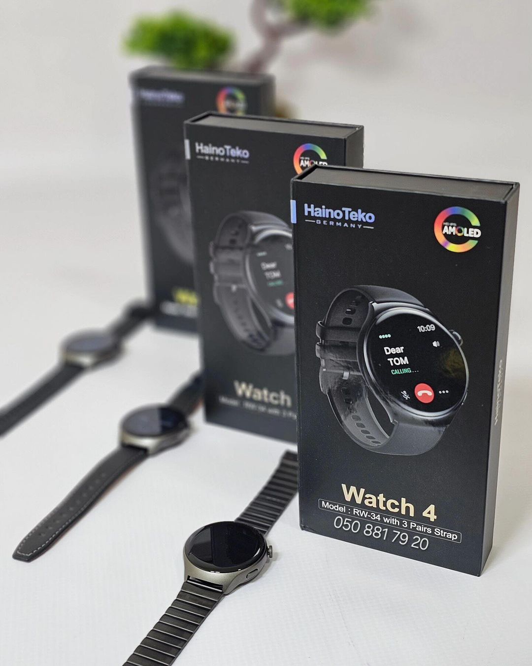 Hainoteko RW-34 with 3 Pairs Strap بضمان سنه